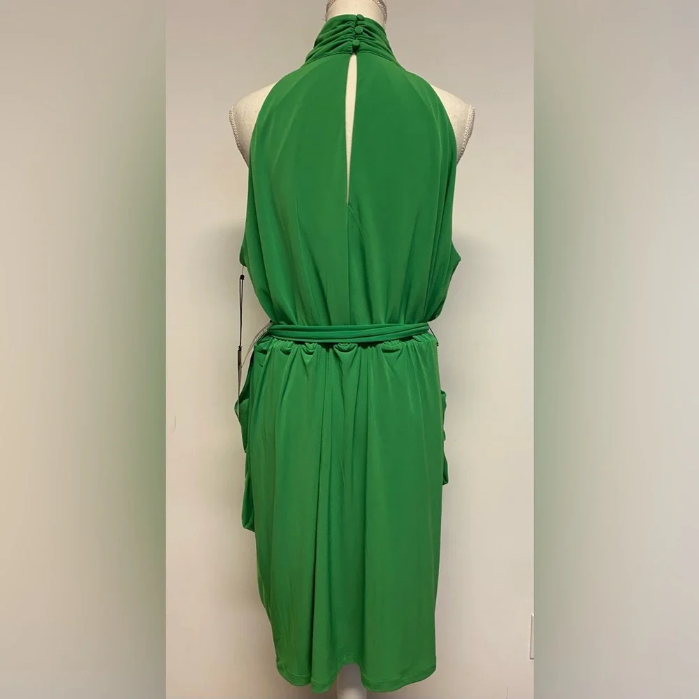 NWT Gabrielle Union NY & Co Green Halter Midi Dress Sz XL - Picture 3 of 8